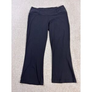 Lululemon Groove Crop Low Rise Flare Yoga Pants Black LW6989S Size 10